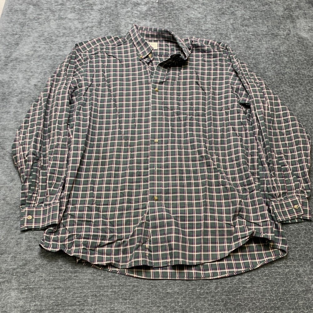 L.L.Bean Traditional Fit Shirt Mens 2XL Multicolor Plaid Cotton Button Down
